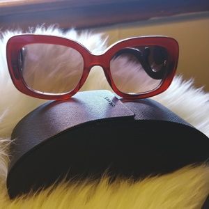 🔅Square burgundy Prada sun glasses